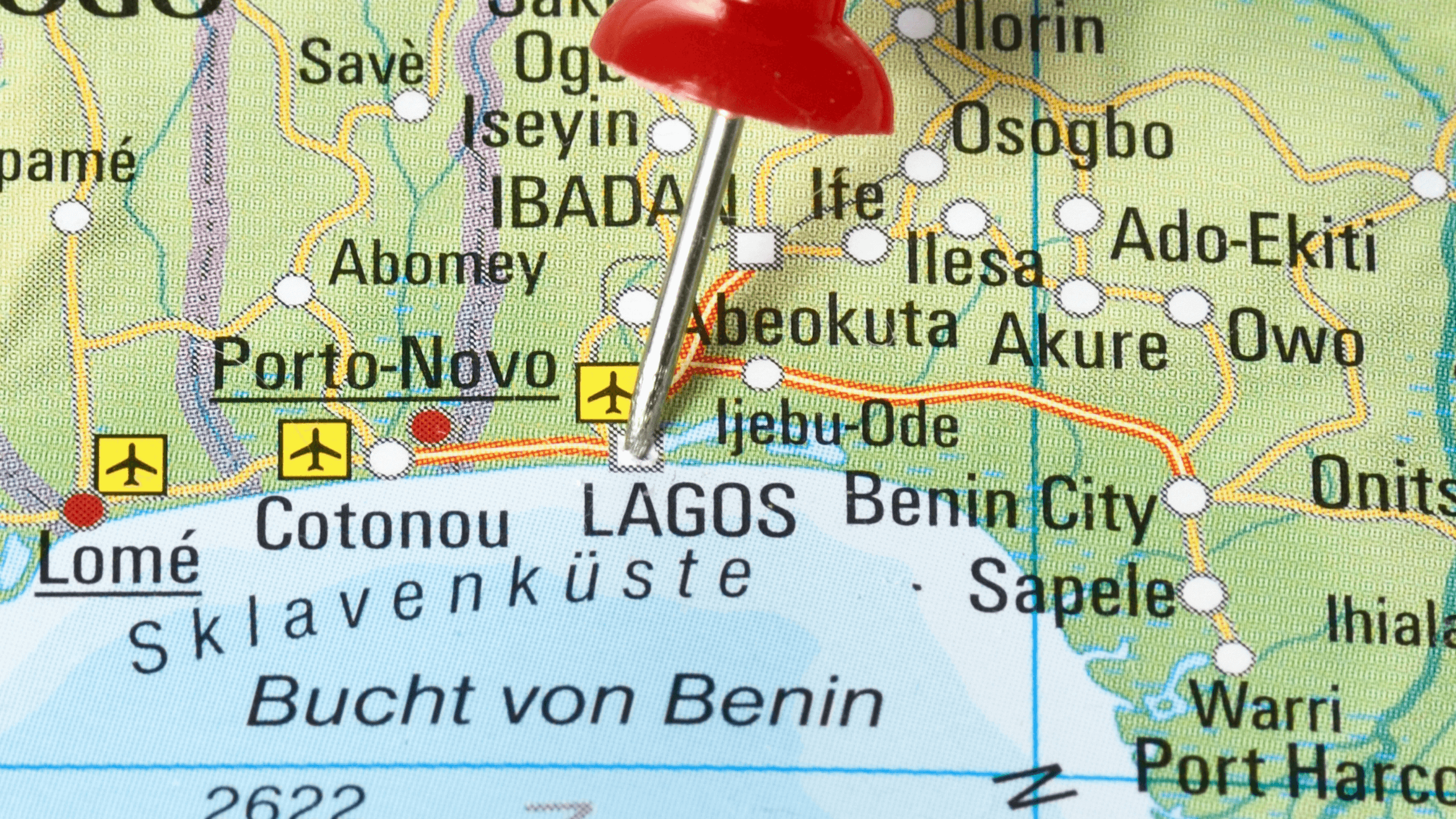 Map of Lagos Nigeria