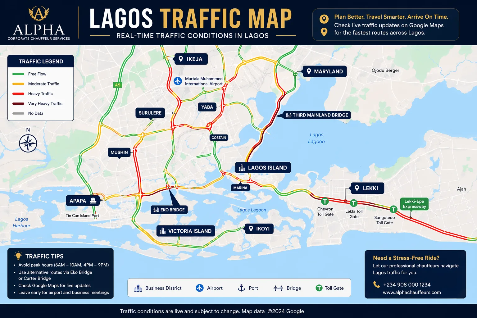 lagos traffic map